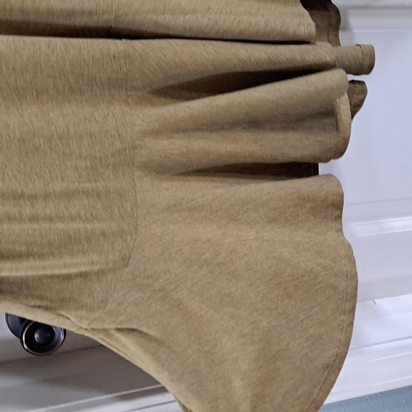 LuLaRoe Olive Green Boho Ruffle Hem Bell Sleeve Loose Fit Modest Midi  Dress - Picture 3 of 10